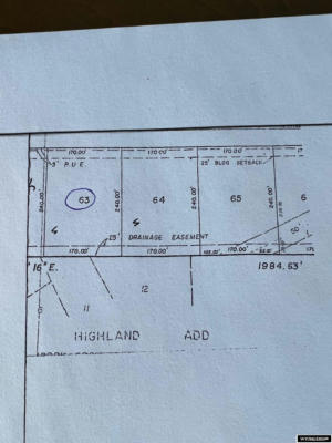 LOT 63 AIRPORT BUSINESS PARK, RAWLINS, WY 82301, photo 2 of 3
